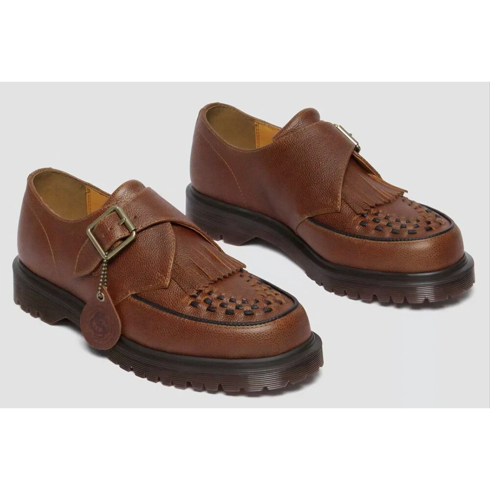 New Dr. Martens  Leather Buckle RAMSEY MONK KLT Creepers Whiskey Men’s Size 13